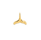 14K Gold Whale Tail Pendant