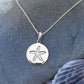 14K Gold + Diamond Starfish Medallion Charm Necklace