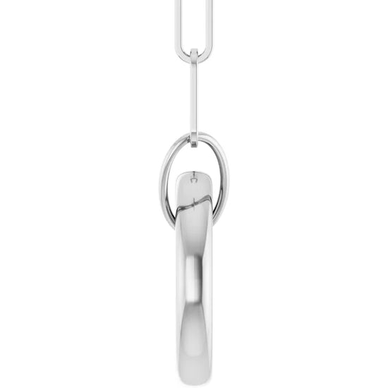 Sterling Silver Circle Charm Necklace