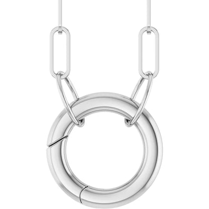 Sterling Silver Circle Charm Necklace
