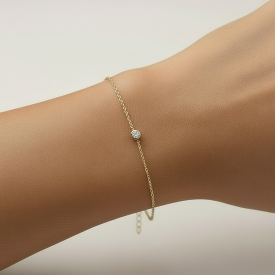 Petite Diamond Bezel Bracelet