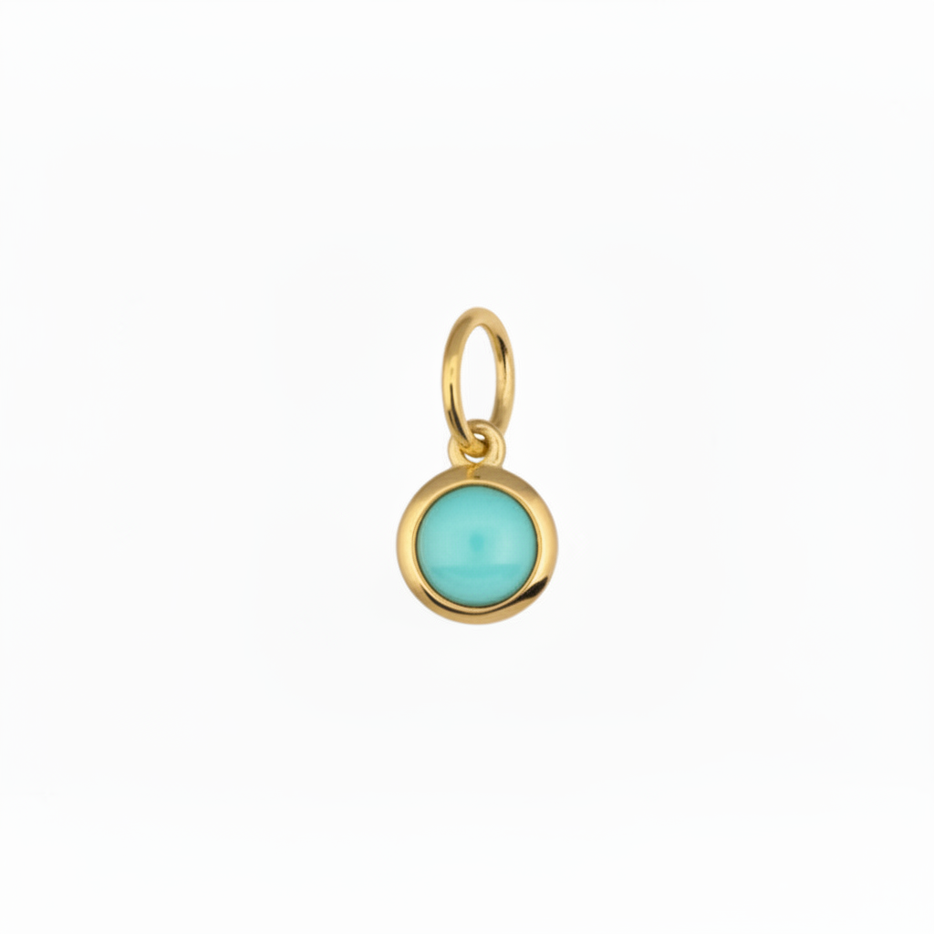 Petite Birthstone Charm - Turquoise (Dec.)