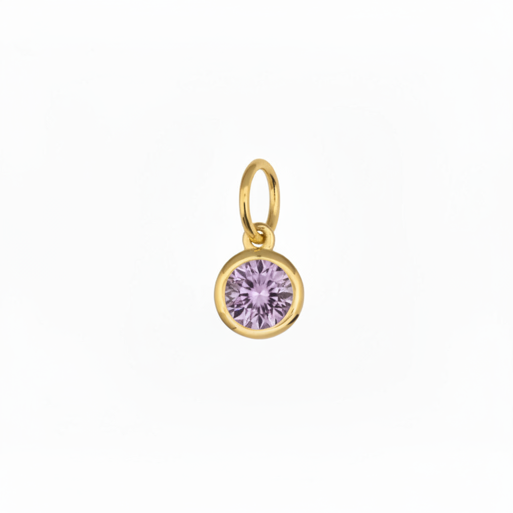 Petite Birthstone Charm - Amethyst (Feb.)