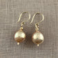 Peach Pearl Drop Earrings