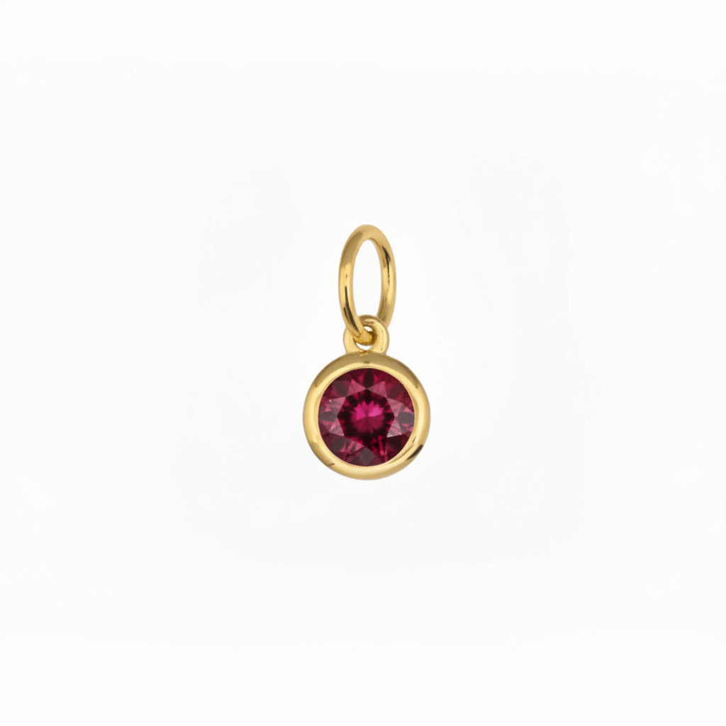 Petite Birthstone Charm - Ruby (July)