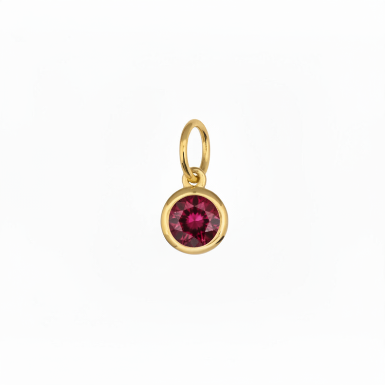 Petite Birthstone Charm - Ruby (July)