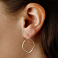 Sterling Silver Abstract Oval Drop Earring