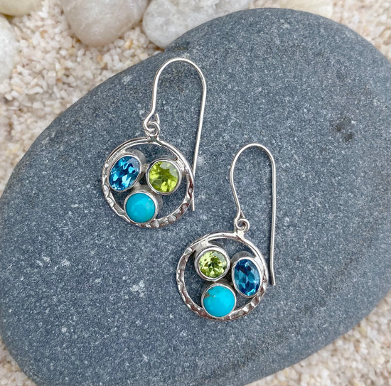 Ocean Gemstone Earrings