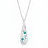 Oceanic Drop Necklace - White Background