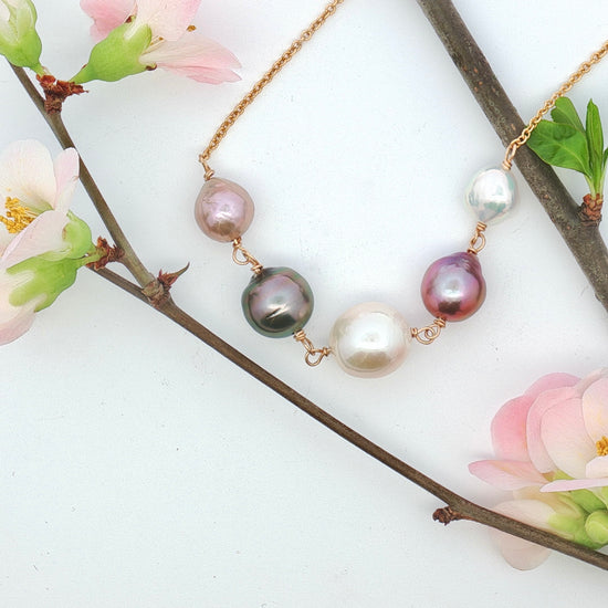 Natural Pearl Ombre Necklace