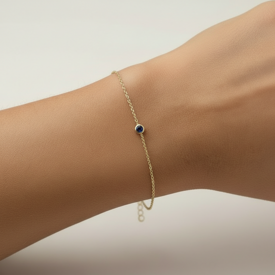 Petite Sapphire Bezel Bracelet