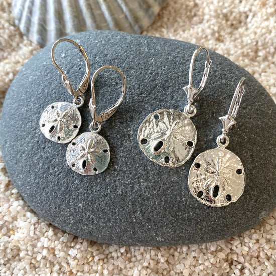 Sterling Silver Sand Dollar Drop Earrings