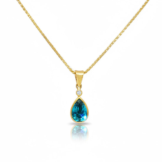 Blue Zircon Ocean Sparkle Necklace