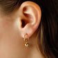 14k Gold Petite Hoops with Ball
