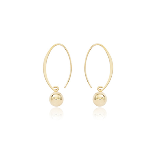 All 14K Gold Cape Cod Swoop Drop Earrings