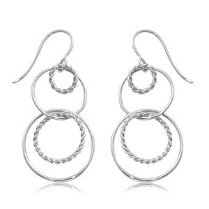 Twisted Interlocking  Drop Earrings