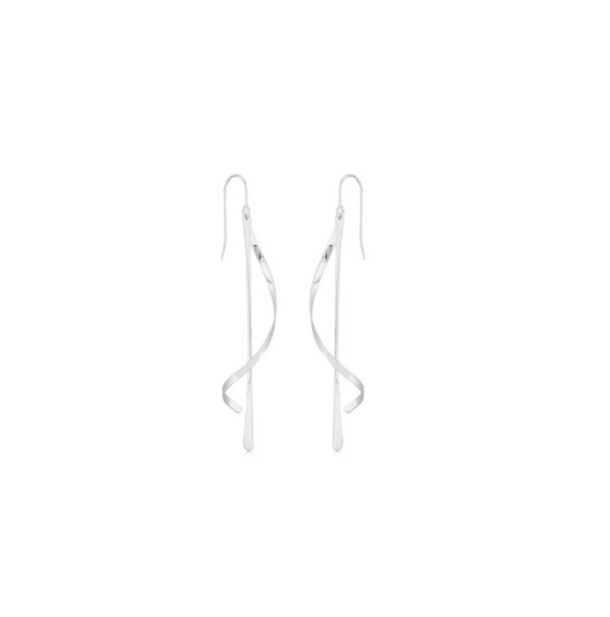 Sterling Silver Wrap Around Drop Earrings