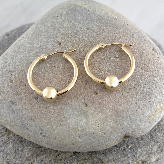 14k Gold Cape Cod Thin Hoops