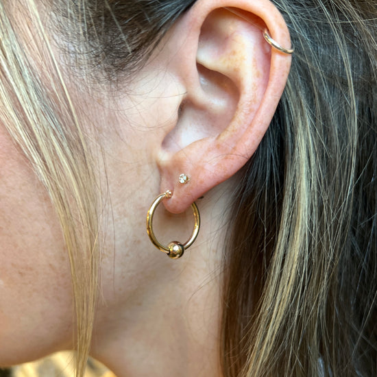 14K Gold Cape Cod Thin Hoops
