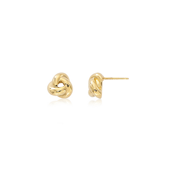 14k Gold Smooth Love Knot Earrings