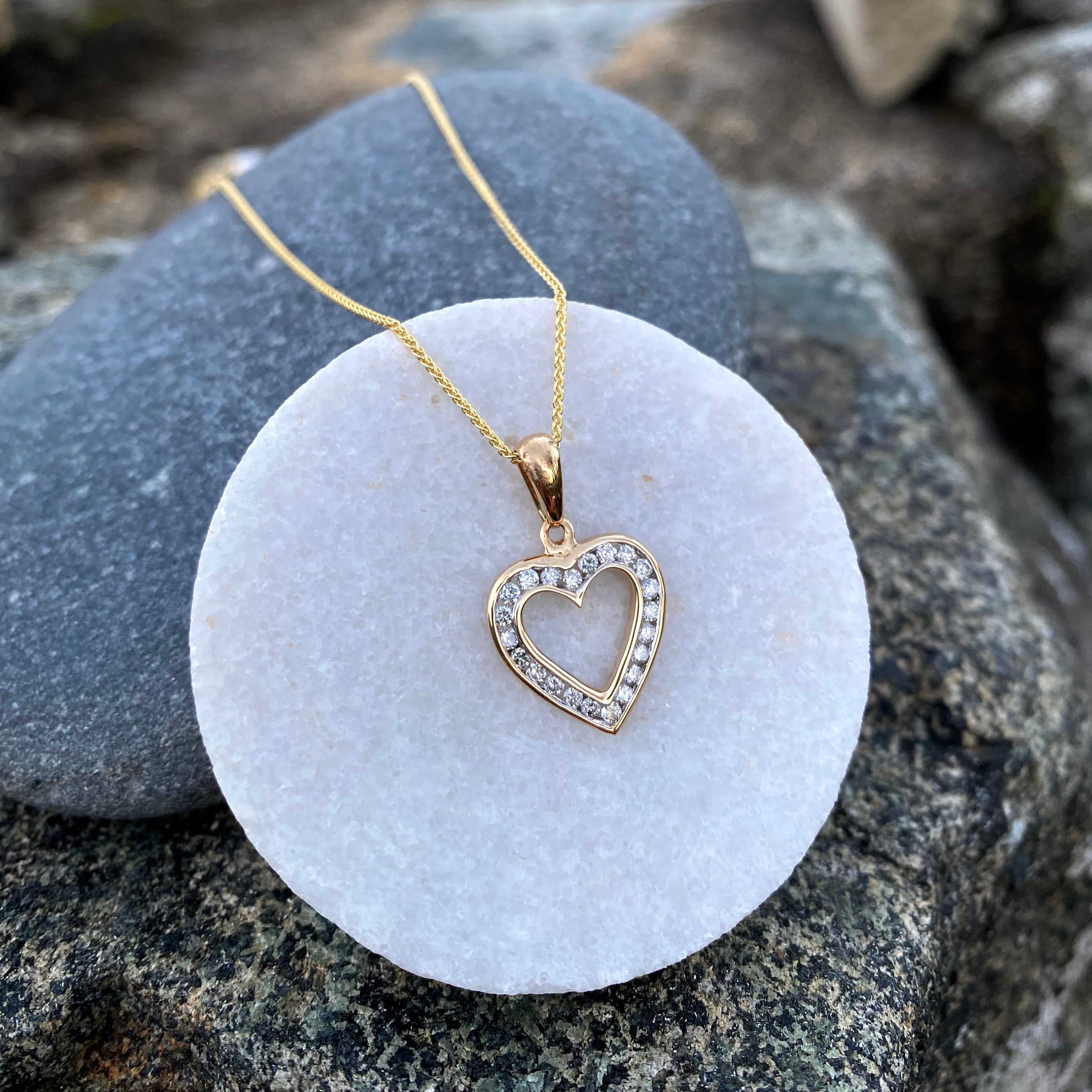 Small Diamond Heart Necklace
