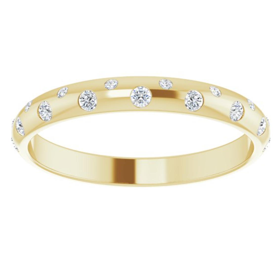 Gypsy Setting Diamond Gypsy Set Diamond Band – Cape Cod Jewelers