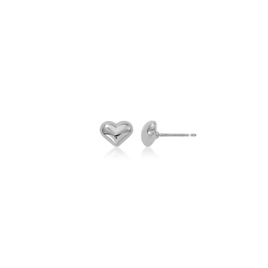 Sterling Silver Heart Studs