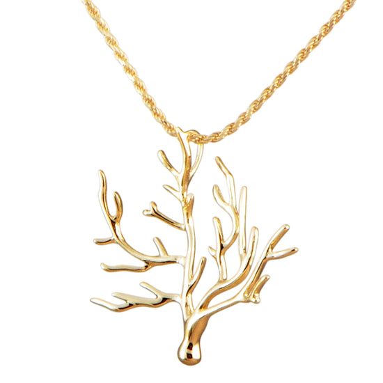 14K Deep Sea Coral Necklace