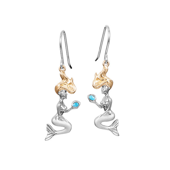 Sea Treasure Mermaid Drop Earrings