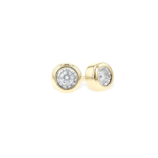 Bezel Set Diamond Studs