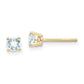14K Aquamarine Petite Stud Earrings