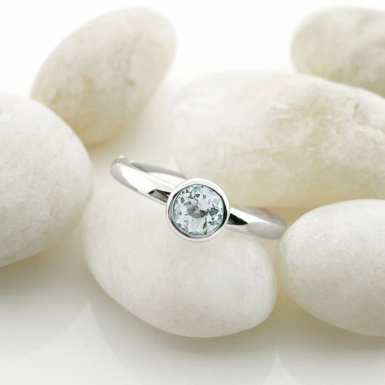 Sterling Silver Aquamarine Ring