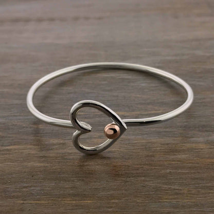 Cape Cod Heart Hook Bracelet Rose Gold