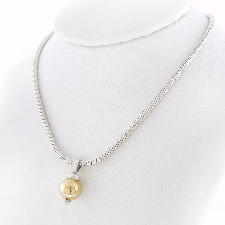 Cape popular Cod Necklace - 14K Gold Ball & Sterling Silver (.925) Chain