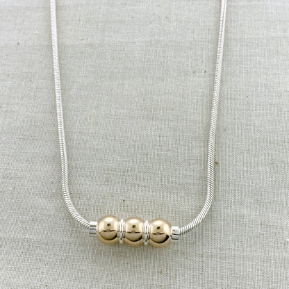 Cape Cod Triple Ball Necklace