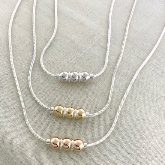 Cape Cod Triple Ball Necklace