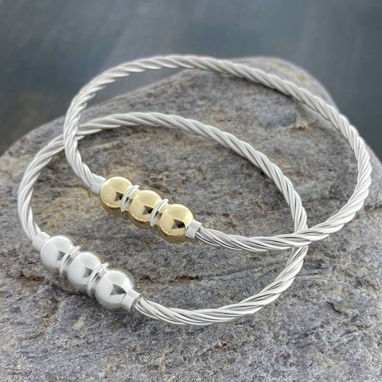 Cape Cod Triple Ball Twist Bracelet