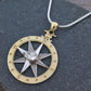 14k Gold Compass Rose Necklace