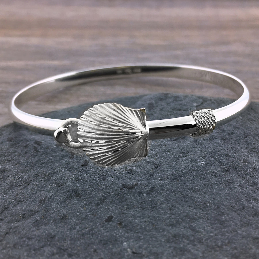 Cape Cod Sterling Silver Twisted Band & 14K Rose Gold Ball Bracelet | The  Gilded Oyster