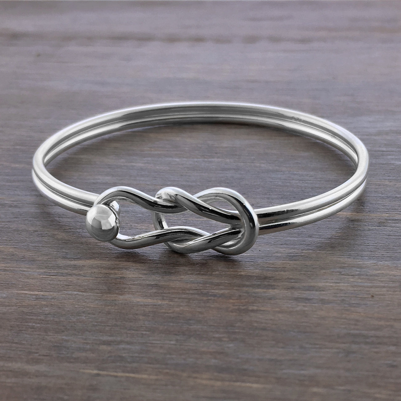 Unique Infinity Knot Double Chain Bracelet for Men in Sterling Silver