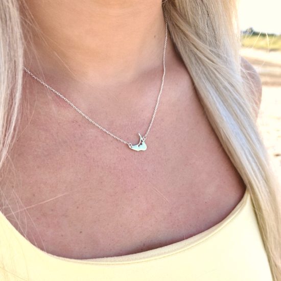 Capeology Nantucket Map Necklace