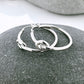 Sterling Silver Love Knot Hoop Earrings