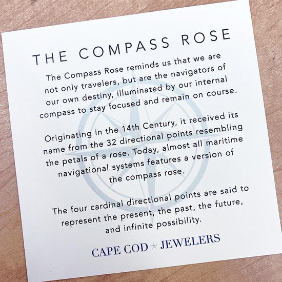 14k Rose Gold Smooth Compass Rose Necklace
