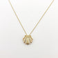 14k Gold + Diamond Scallop Shell Necklace