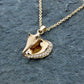 14k Gold + Diamond Conch Shell Necklace