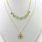 14k Gold Emerald and Diamond Necklace | By Meira T