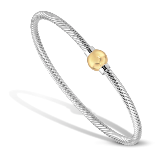 Cape Cod Fine Twist Single Ball Bracelet