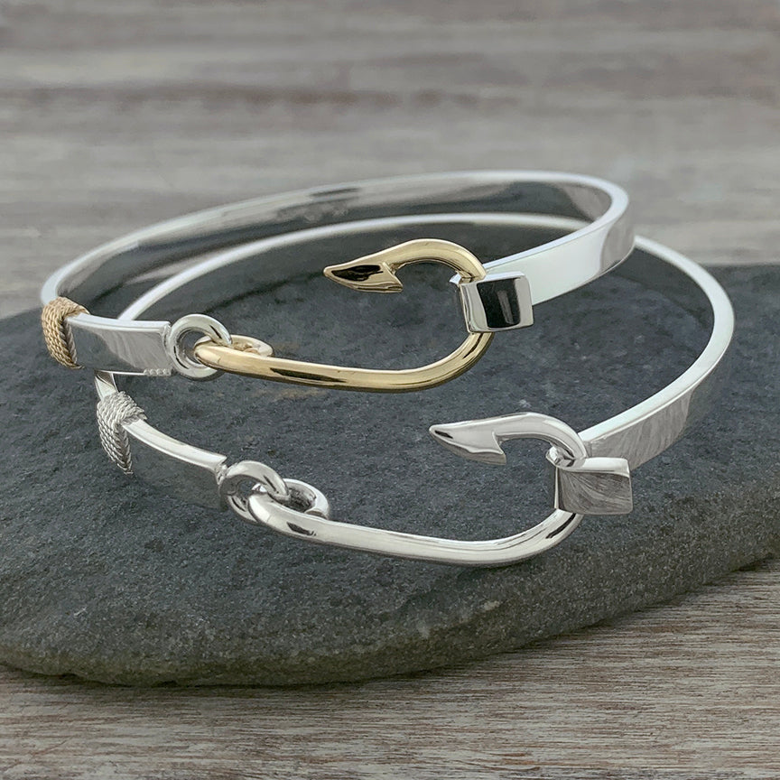 Gift for a Fisherman Fishhook Braceletfisher of Men  Etsy  Bracelets  for men Braided leather bracelet men Mens bracelet designs