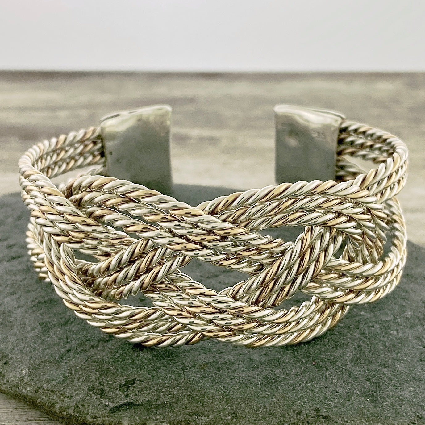 Sterling silver deals braided cuff bracelet