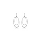 Sterling Silver Hammered Oval Drop Earrings